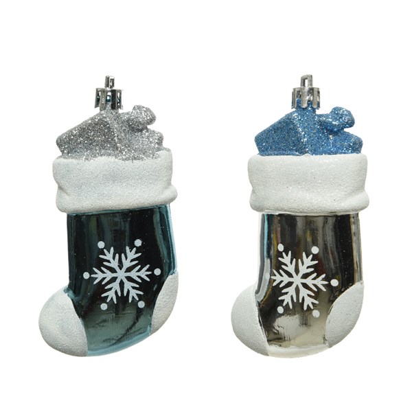 Ornament brad - Sock Plastic Glitters - mai multe culori | Kaemingk