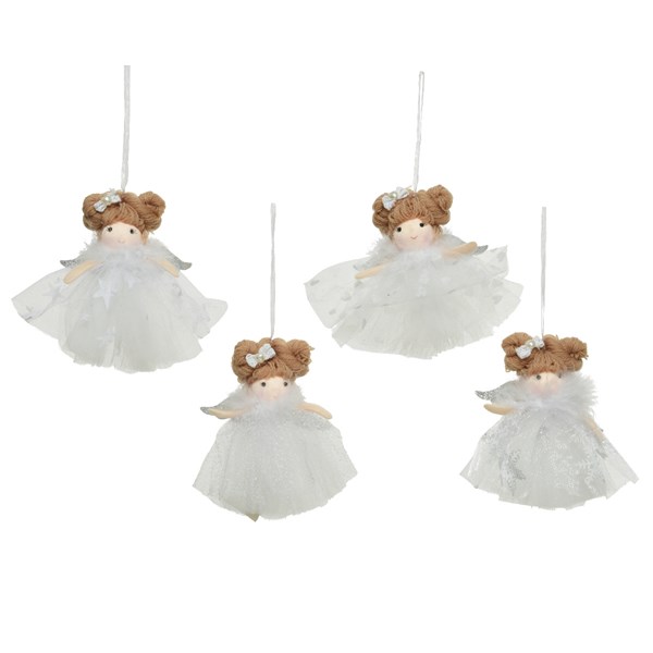 Figurina - Angel Polyester Glitter Wings - White - mai multe modele | Kaemingk