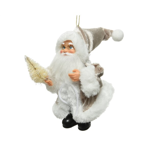 Figurina - Santa Polyester Tree - Silver | Kaemingk