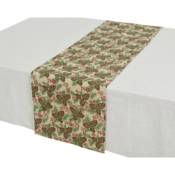 Ornament pentru masa - Tablerunner Polyester - Green-Red - mai multe modele | Kaemingk - 2 | YEO