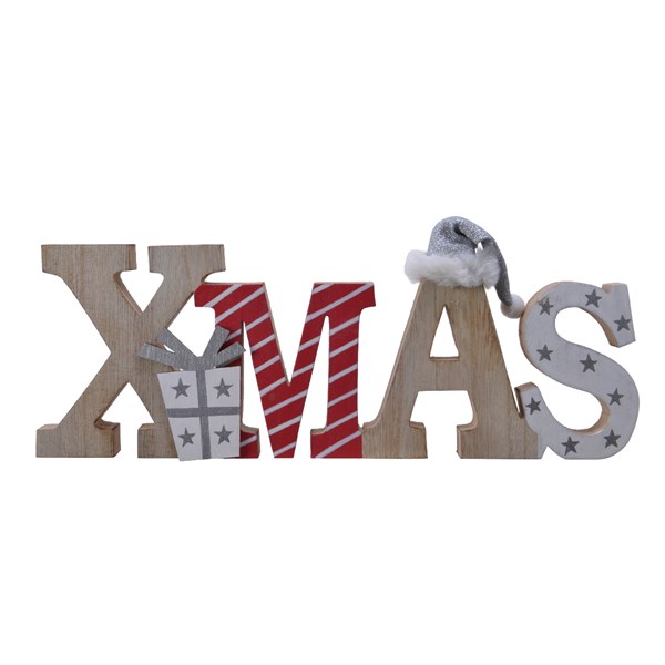 Decoratiune - Text Mdf Xmas - Red-White | Kaemingk