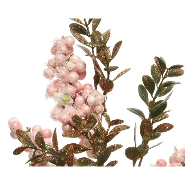 Decoratiune - Spray Plastic Snow Berries - Pink | Kaemingk - 1 | YEO