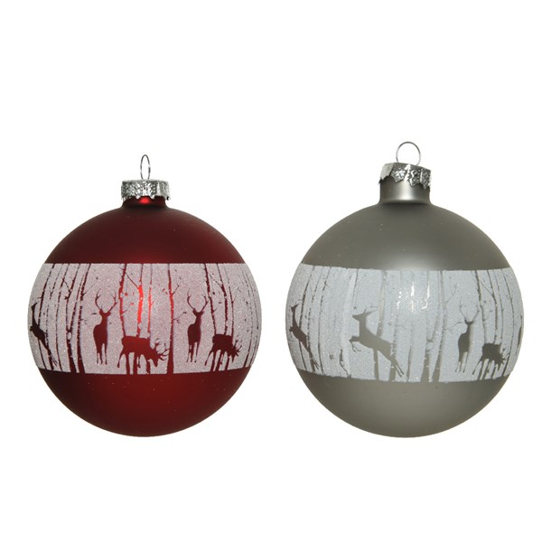 Glob decorativ - Bauble Glass Painting Snow - mai multe culori | Kaemingk