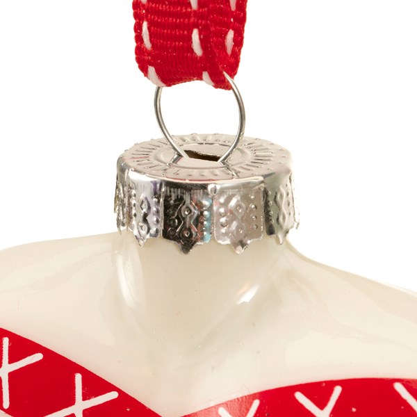 Set ornamente brad - Heart Glass Holly, Text, Checks, doua modele | Kaemingk - 4 | YEO