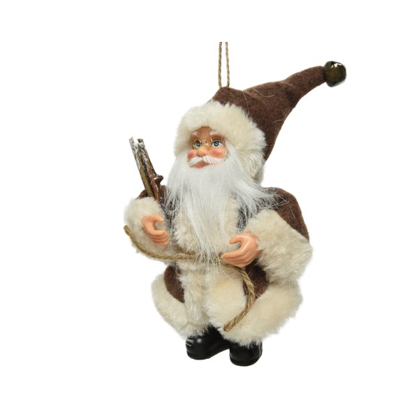 Figurina - Santa Polyester Branch - Brown | Kaemingk