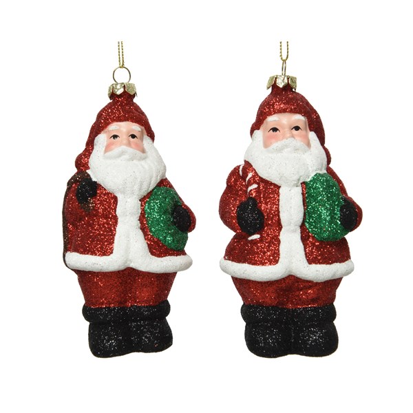 Figurina - Santa Shatterproof Glitter - Candy Stick, Tree - mai multe modele | Kaemingk