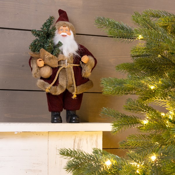 Figurina decorativa - Santa Polyester Tree - Oxblood | Kaemingk