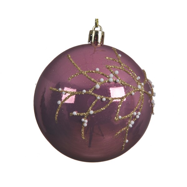 Glob decorativ - Bauble Shatterproof Matt, Enamel With Gold Glitter And Foam Bauble - mai multe modele | Kaemingk - 2 | YEO