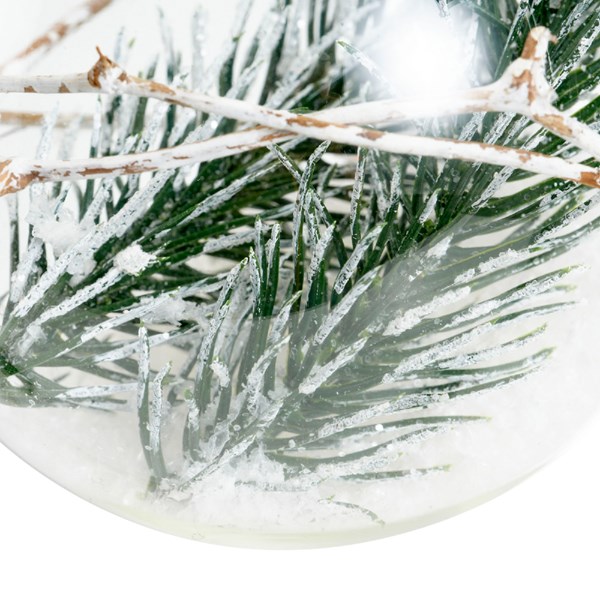 Glob decorativ - Bauble Glass Branches/Green - Brad | Kaemingk - 2 | YEO