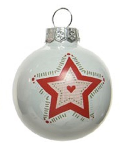 Glob decorativ - Bauble Winter White - Star - Alb / Stea | Kaemingk