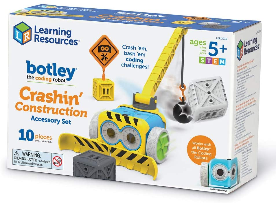 Jucarie educativa - Botley The Coding Robot - Crashin\' Construction Accessory Set | Learning Resources - 3 | YEO