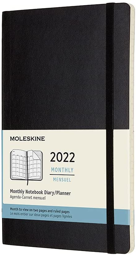 Agenda 2022 - 12-Month Monthly Planner - Large, Soft Cover - Black | Moleskine image0