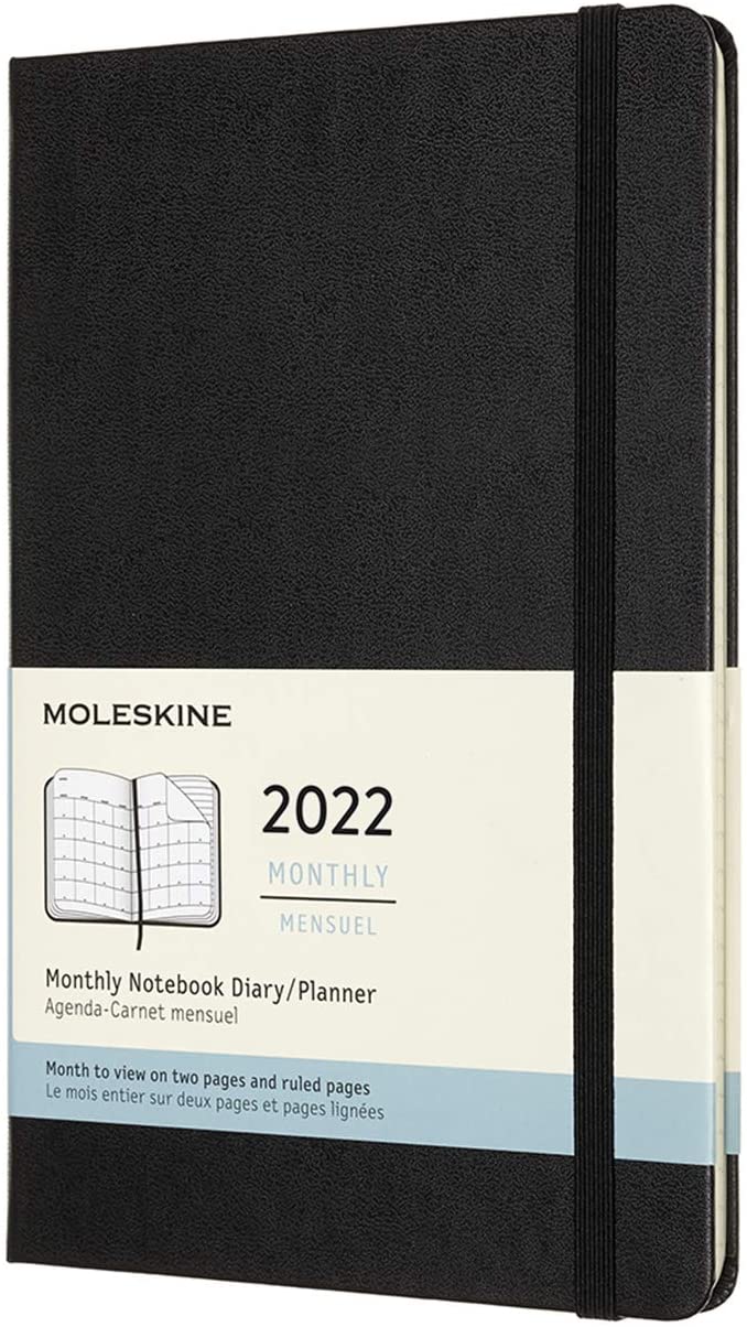 Agenda 2022 - 12-Month Monthly Planner - Large, Hard Cover - Black | Moleskine image
