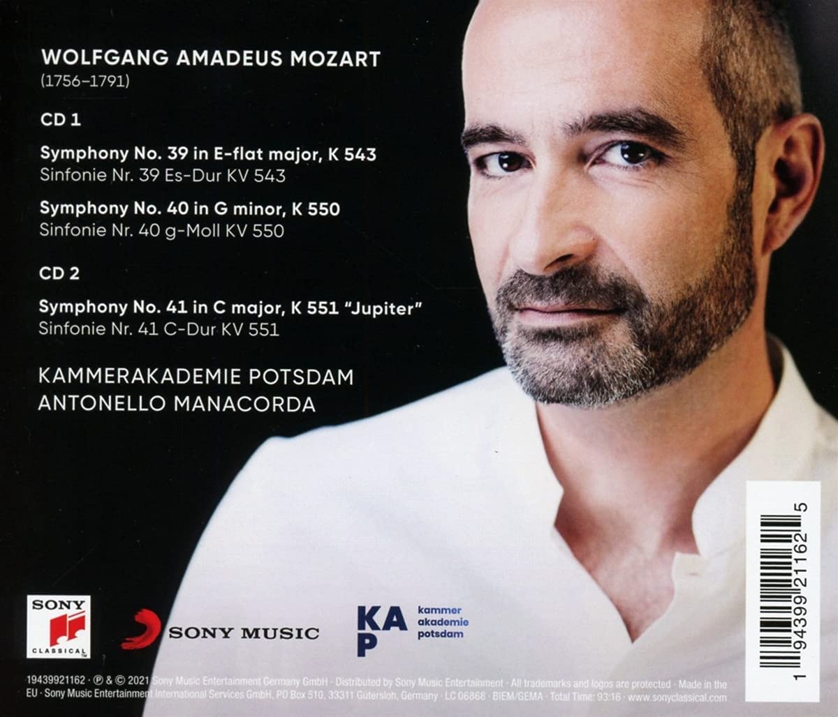 Mozart: Symphonies No 39-41 | Kammerakademie Potsdam, Antonello Manacorda