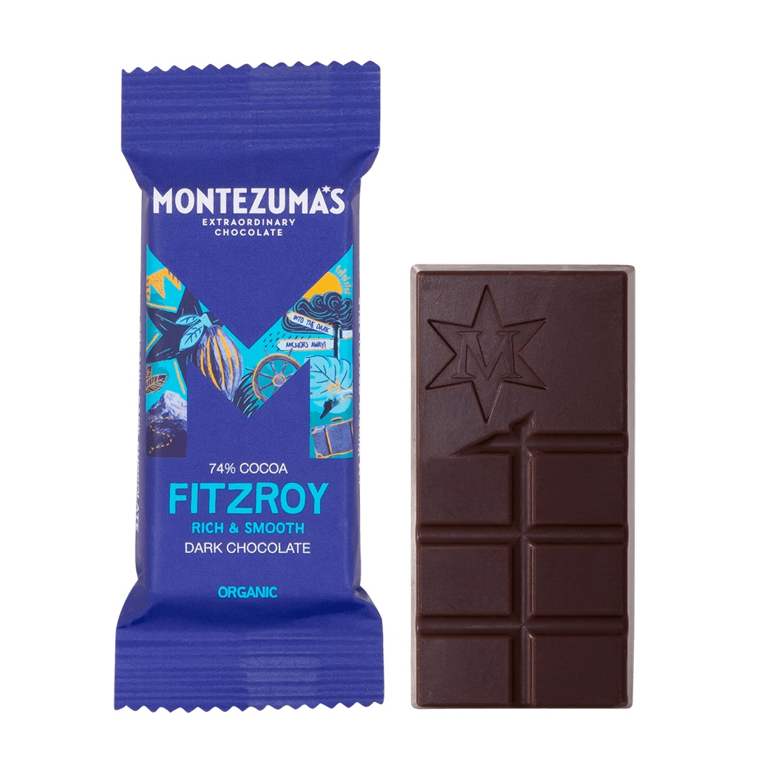  Ciocolata BIO neagra - Montezuma's Fitzroy 74% cacao, 25 g | Montezuma's 