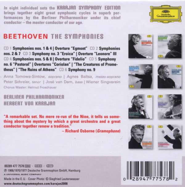 Beethoven: 9 Symphonies (6CDs Box Set) | Herbert von Karajan, Berliner Philharmoniker