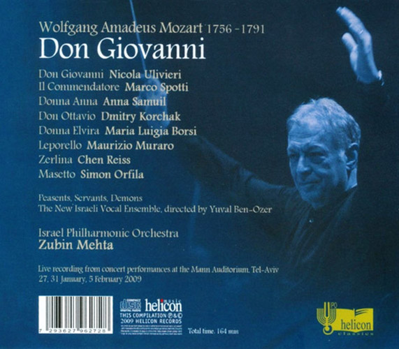 Mozart: Don Giovanni | Nicola Ulivieri, Marco Spotti, Anna Samuil, Maria Luigia Borsi, Israel Philharmonic Orchestra, Zubin Mehta