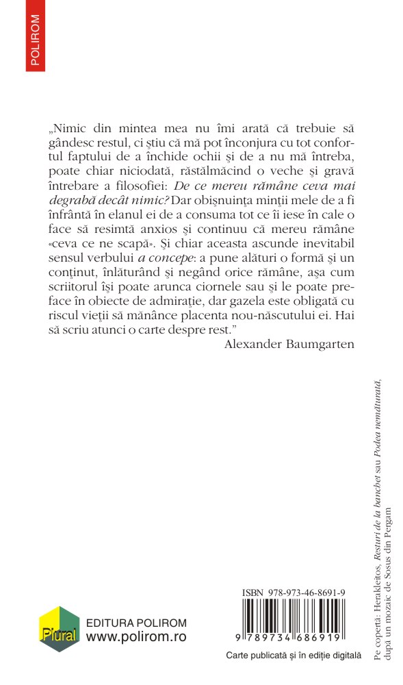 Restul ca problema a filosofiei | Alexander Baumgarten