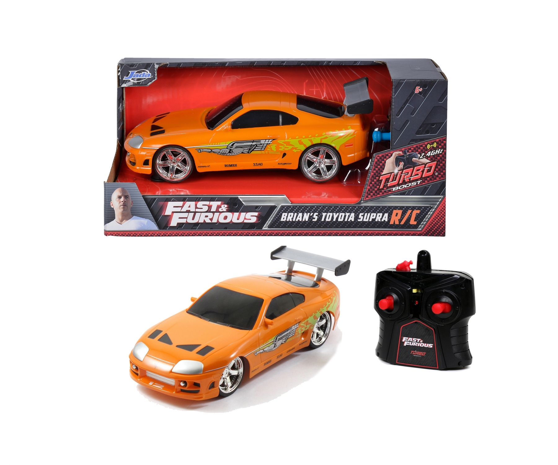 Masina cu radiocomanda - Fast & Furious: Brian's Toyota, 1:24 | Jada Toys
