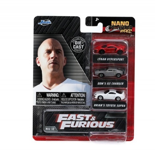 Set 3 masinute metalice - Fast & Furious Nano | Jada Toys