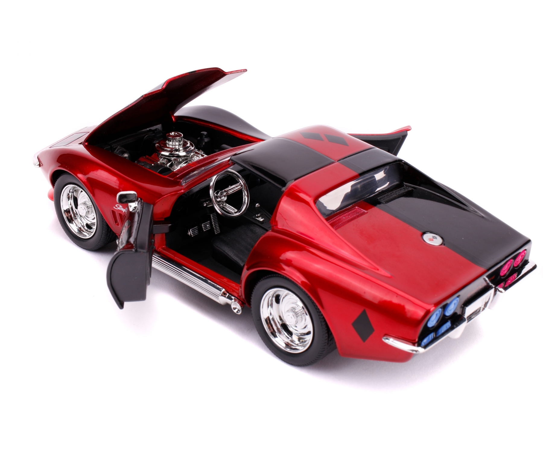 Set masinuta cu figurina - Harley Quinn & 1969 Chevy Corvette Stingray, 1:24 | Jada Toys - 5 | YEO