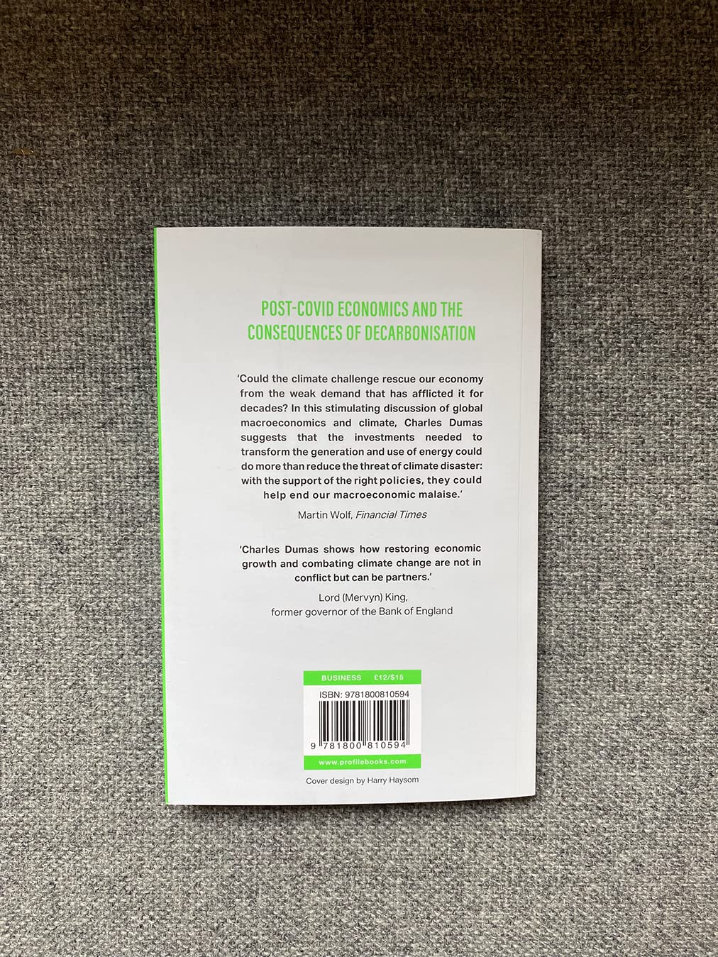 Decarbonomics and the Post-pandemic World | Charles Dumas - 5 | YEO