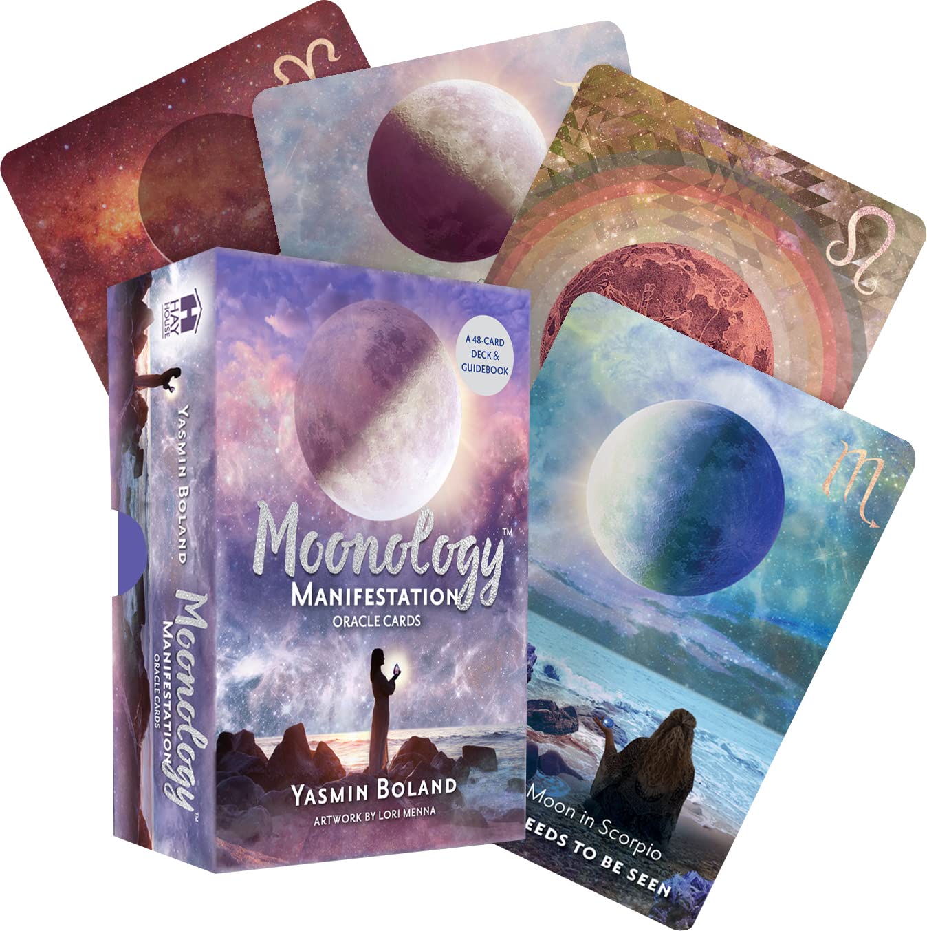 Moonology™ Manifestation Oracle: A 48-Card Deck and Guidebook | Yasmin Boland
