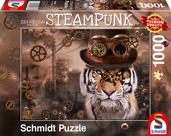Puzzle 1000 de piese - Markus Binz - Steampunk Tiger | Schmidt