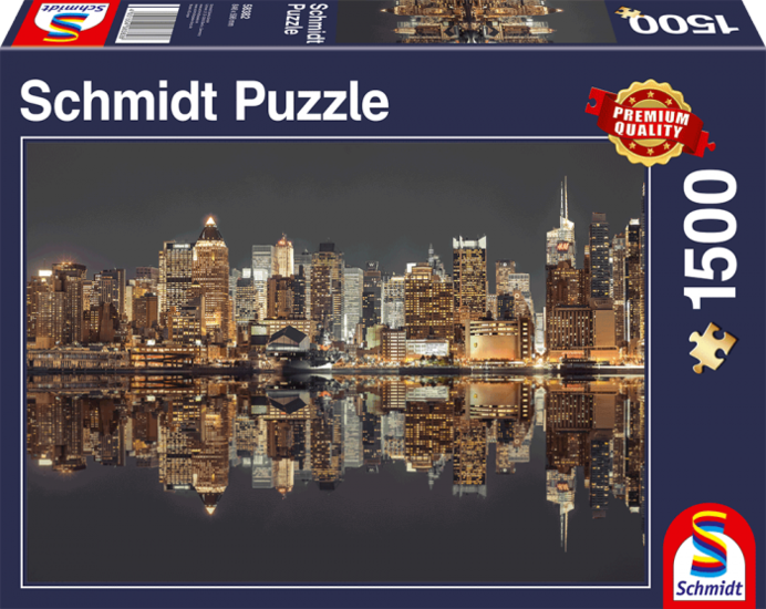 Puzzle 1500 de piese - New York Skyline at Night | Schmidt - 1