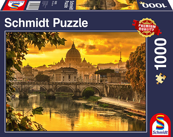 Puzzle 1000 de piese - Golden Light Over Rome | Schmidt