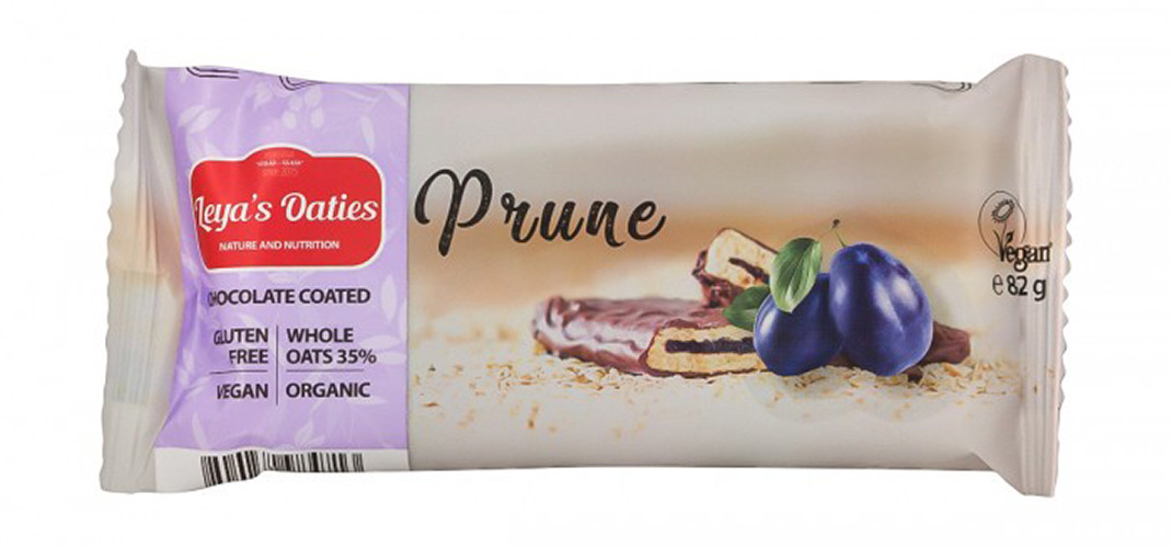 Baton - Leya\'s Oaties: Prune Oat Bar with Swiss Chocolate enrobing | Leya