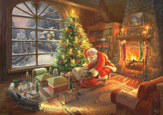 Puzzle 1000 de piese - Thomas Kinkade - Santa Claus | Schmidt