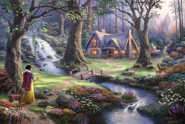 Puzzle 1000 de piese - Thomas Kinkade - Disney - Snow White | Schmidt - 1