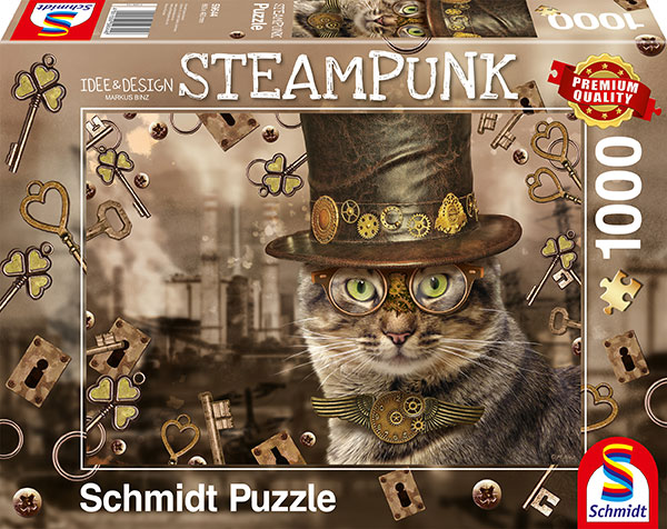 Puzzle 1000 de piese - Markus Binz - Steampunk Cat | Schmidt