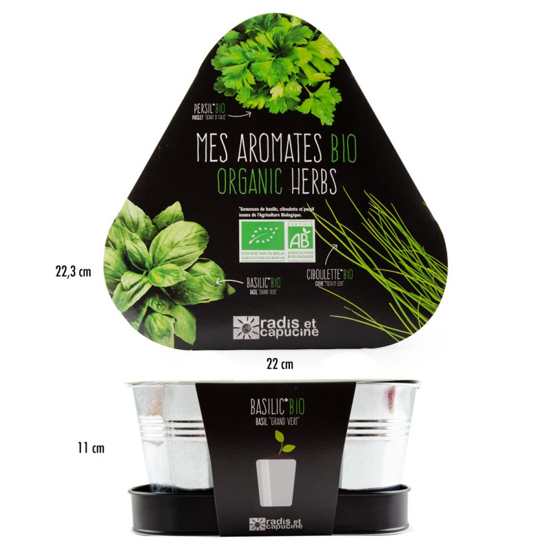 Set de plantat - Plante aromatice Bio | Radis et Capucine - 3 | YEO