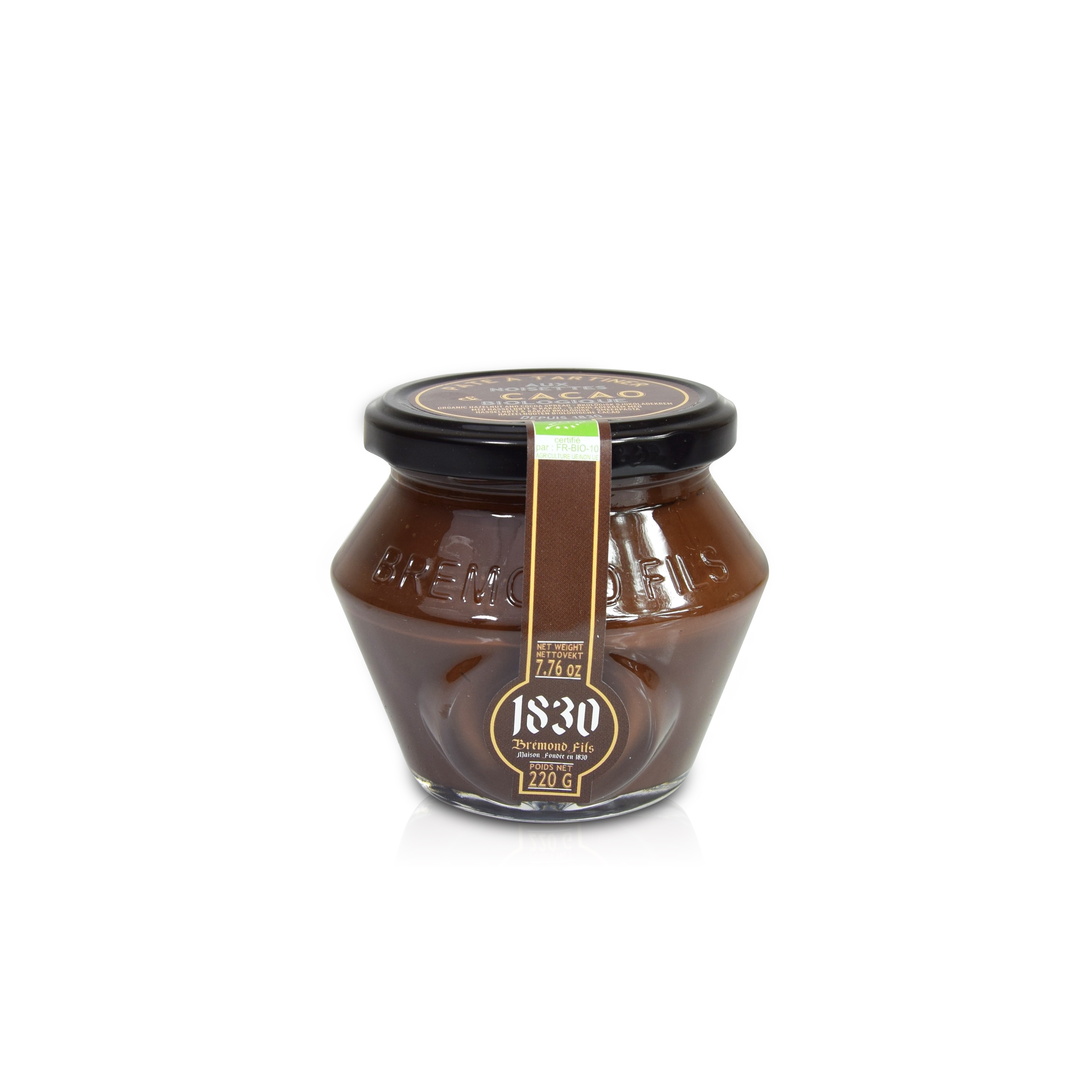 Crema Tartinabila de Alune cu Cacao Bio, 220 g | Maison Bremond 1830