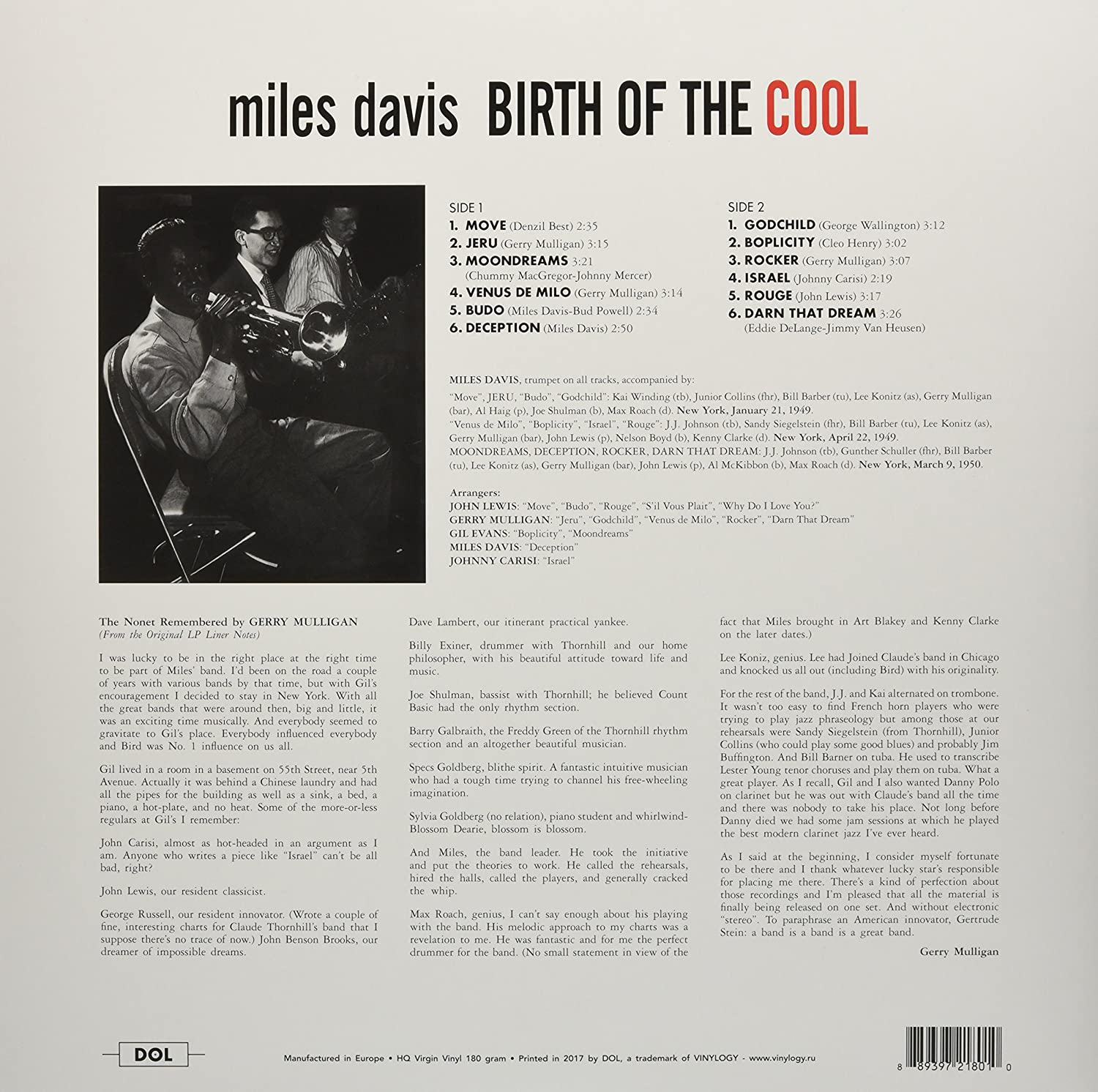 Birth Of The Cool - Vinyl | Miles Davis - 1 | YEO