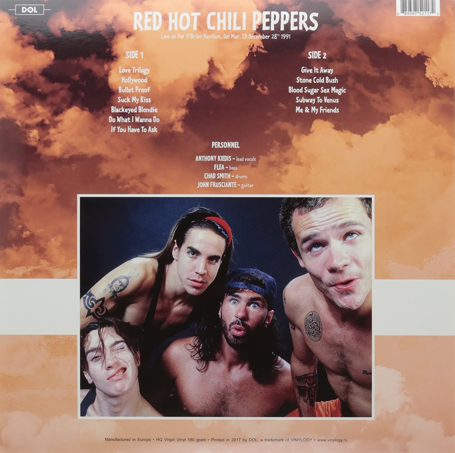 Red Hot Chili Peppers: Live At Pat O\'Brien Pavilion, Del Mar, CA December 28th 1991 - Vinyl | Red Hot Chili Peppers