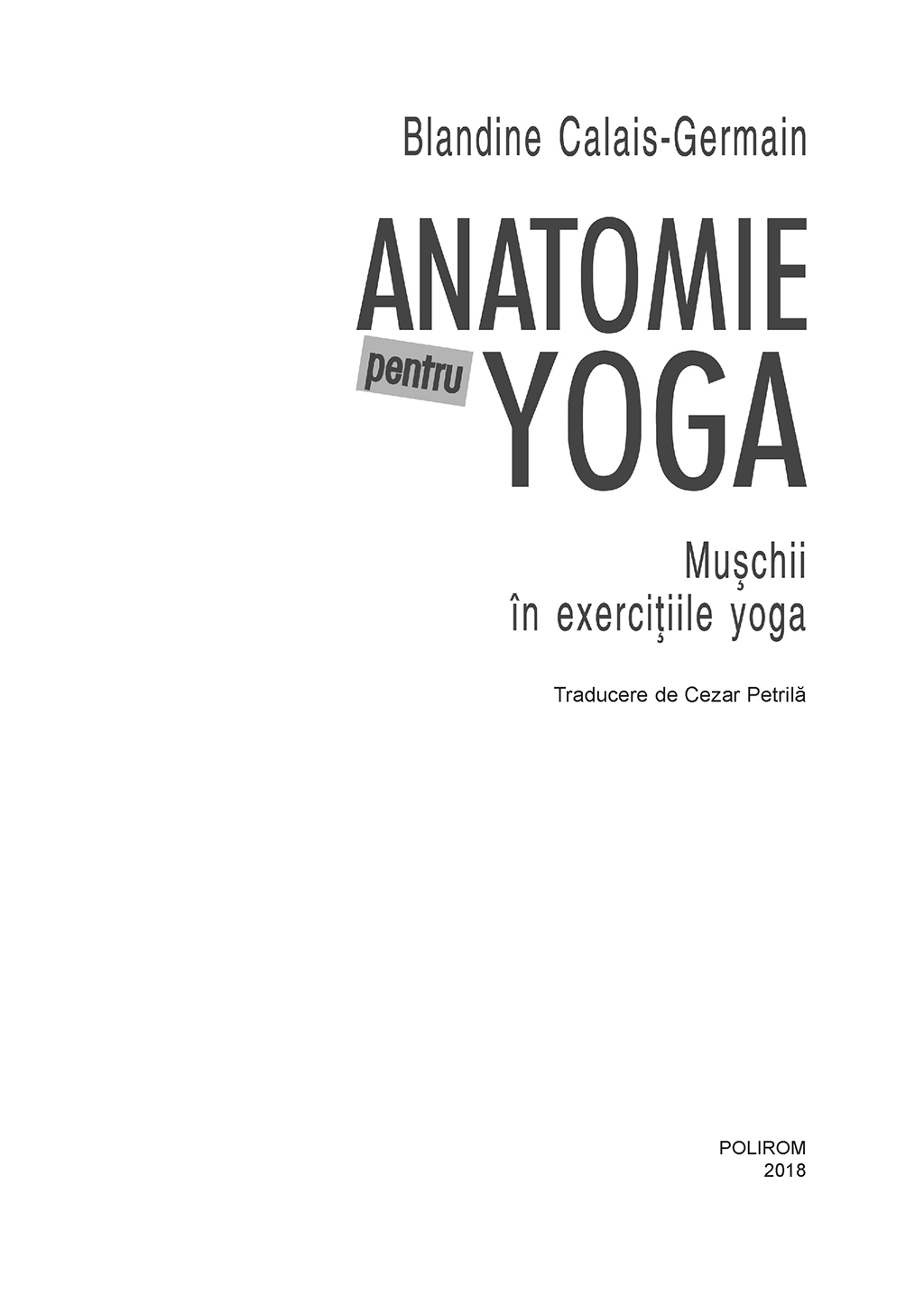 Anatomie pentru yoga | Blandine Calais-Germain - 5 | YEO