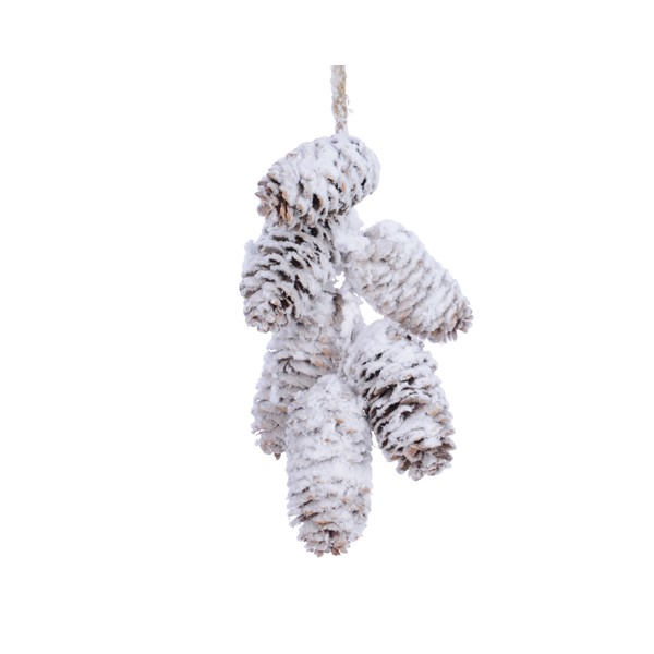 Decoratiune pentru brad - Hanger Pinecone Snow Glitter | Kaemingk