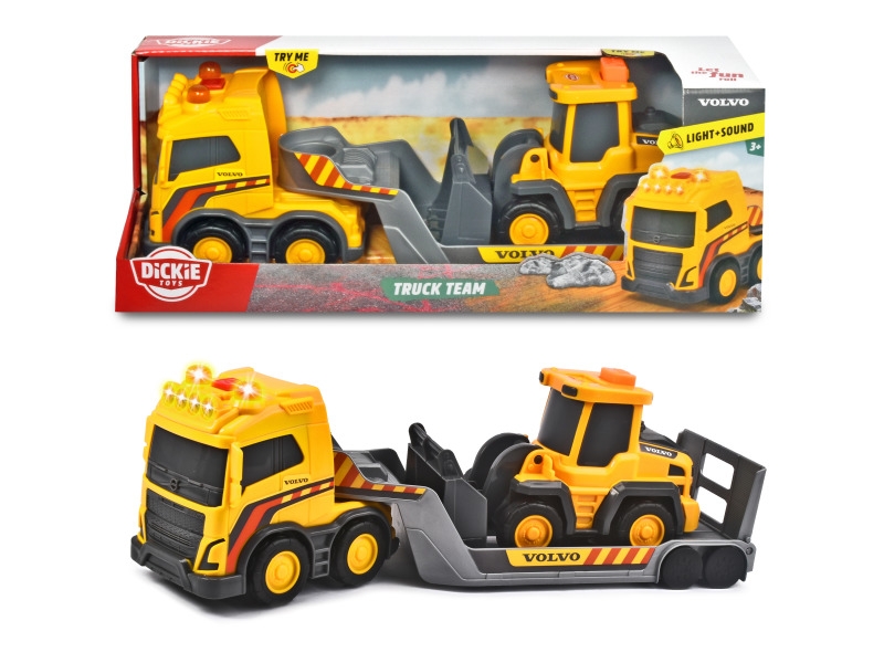 Set Camion / Buldozer- Construction: Volvo Truck Team | Dickie Toys