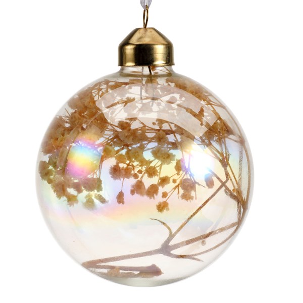 Glob - Bauble Glass Iris Dry Flower - mai multe modele | Kaemingk