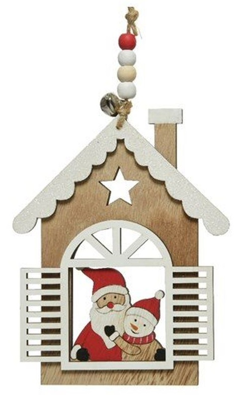 Decoratiune Craciun - Hanging Santa House - Modele diferite | Kaemingk - 2 | YEO