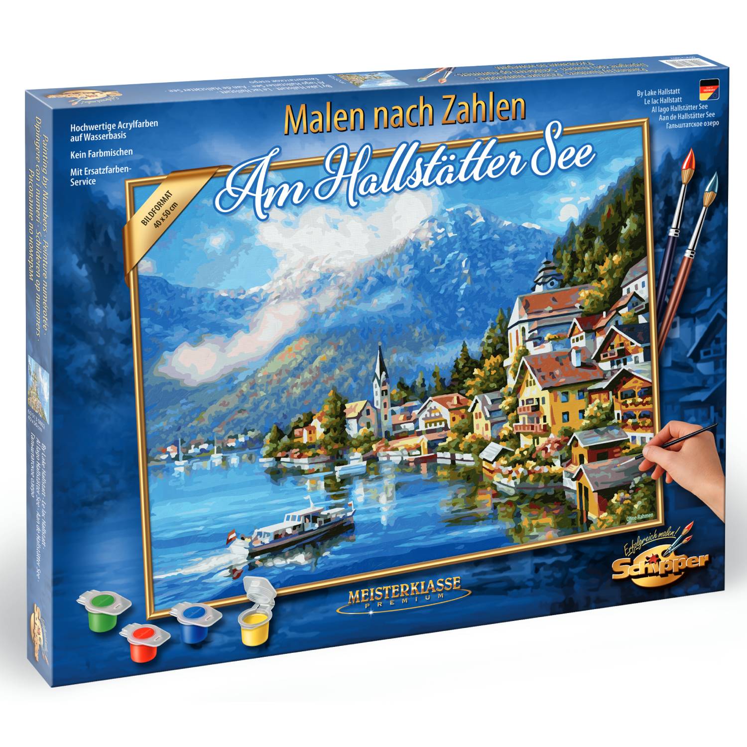 Kit pictura cu numere - Lacul Hallstatt, 40x50 cm | Schipper