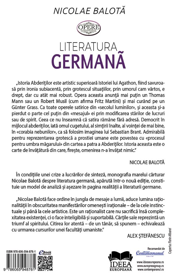 Literatura germana | Nicolae Balota