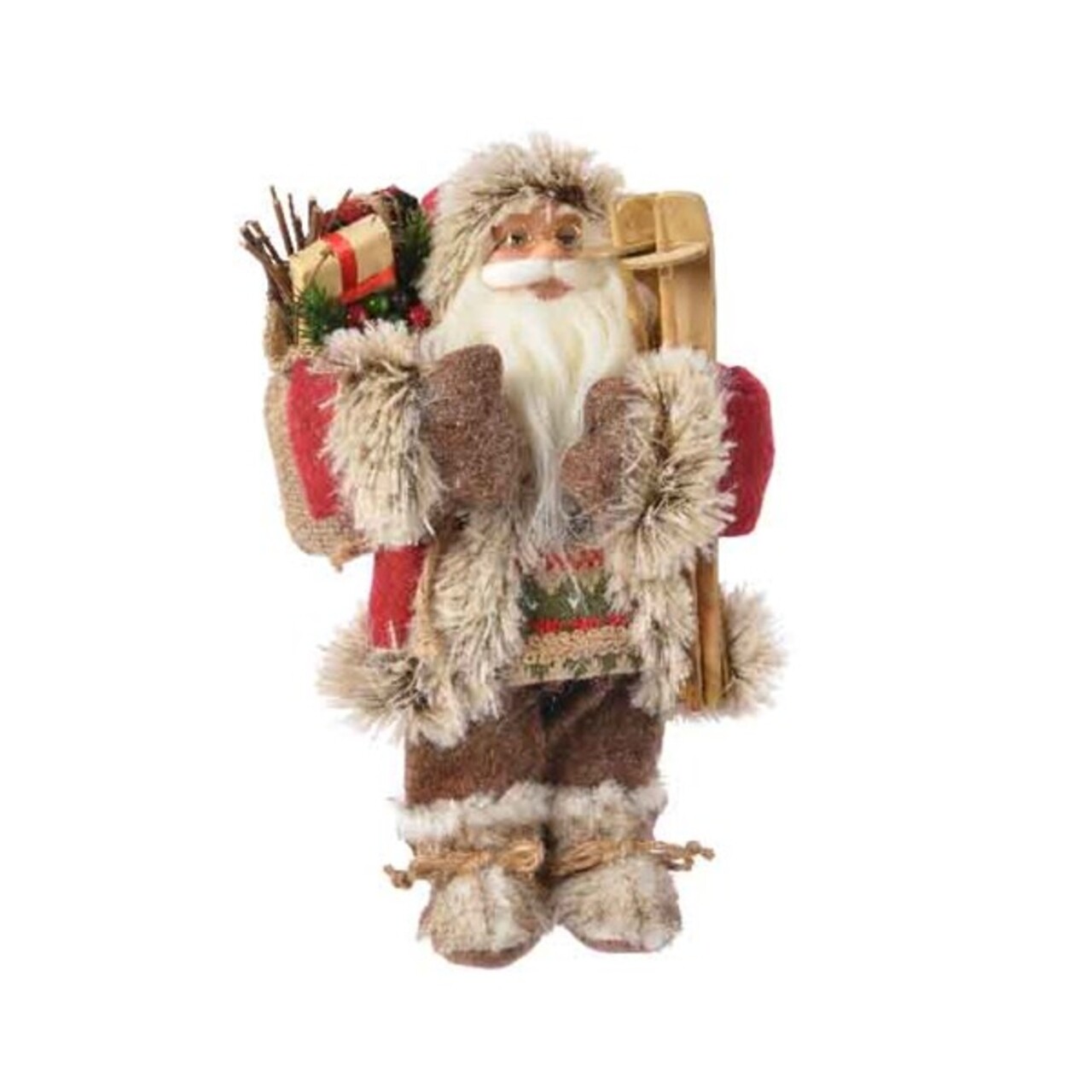 Decoratiune - Santa Country Style, 30 cm, poliester, multicolor | Kaemingk