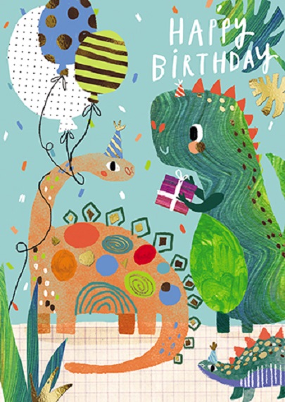 Felicitare - Dino - Happy Birthday - baieti | Great British Card Company