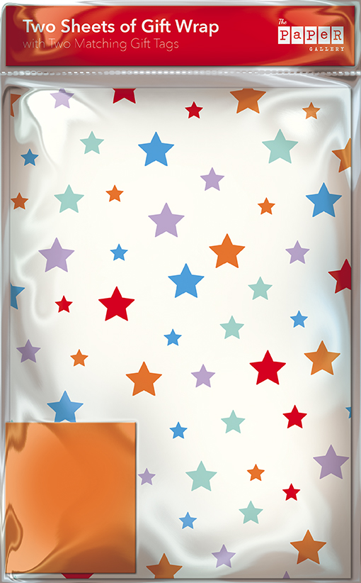 Hartie de impachetat - Stars Wrap & Tag | Great British Card Company