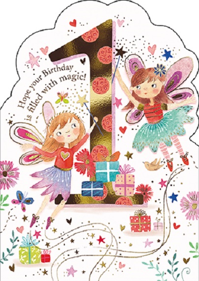 Felicitare - Age 1 - fete | Great British Card Company