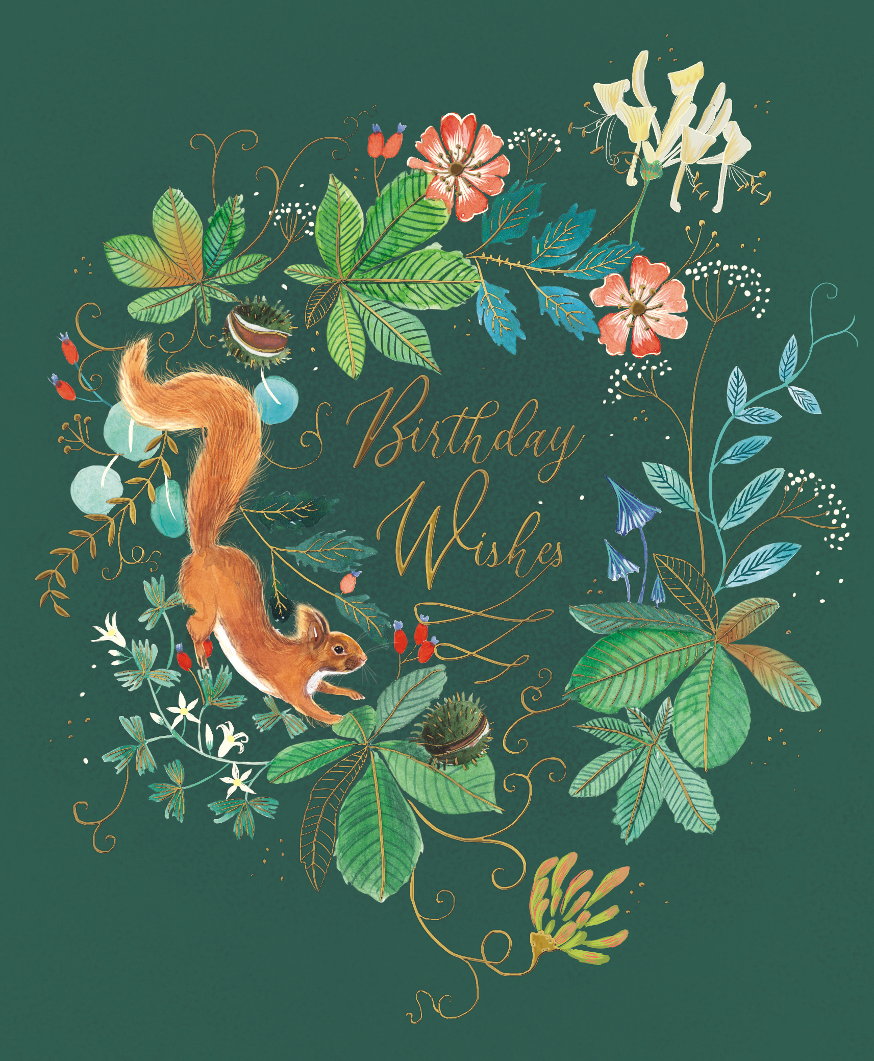 Felicitare - Squirrel Amongst The Chestnut | Great British Card Company